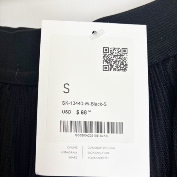 Oak + Fort NWT Skirt S Small Black Layered Tulle Midi NEW - Picture 9 of 14